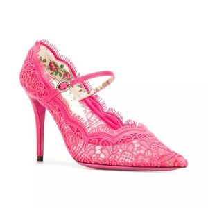 NIB Authentic Gucci Virginia Pink Pumps Heels